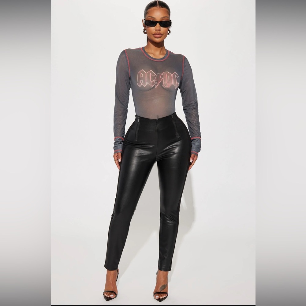 Faux Leather Legging